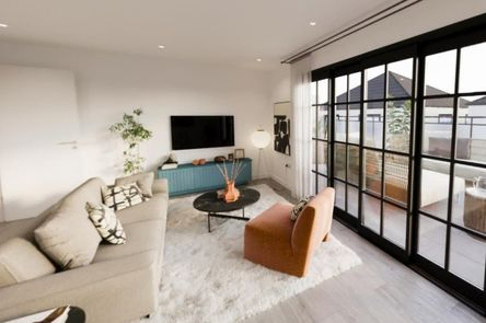 Living room with big windows